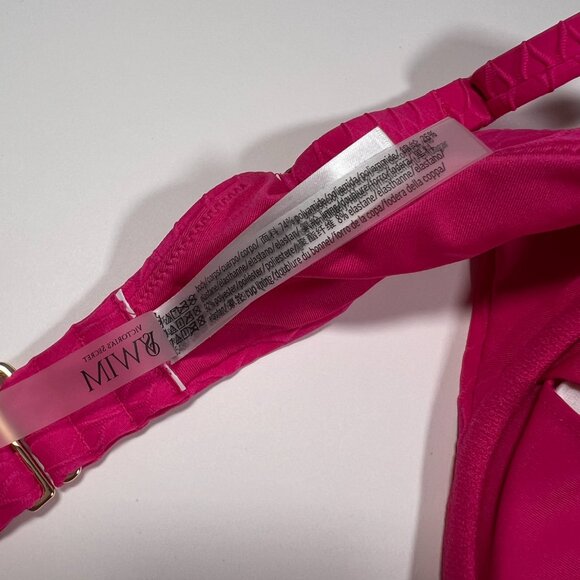 Victoria Secret 32DD S TWIST FRONT Push Up Bikini Top Bottom Set Textured Pink - Picture 8 of 14